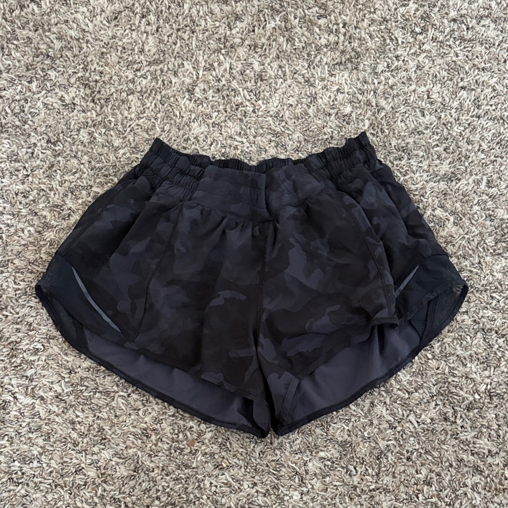 lululemon Black Camo Athletic Shorts
